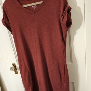 Pacific Trail Maroon Midi Dress